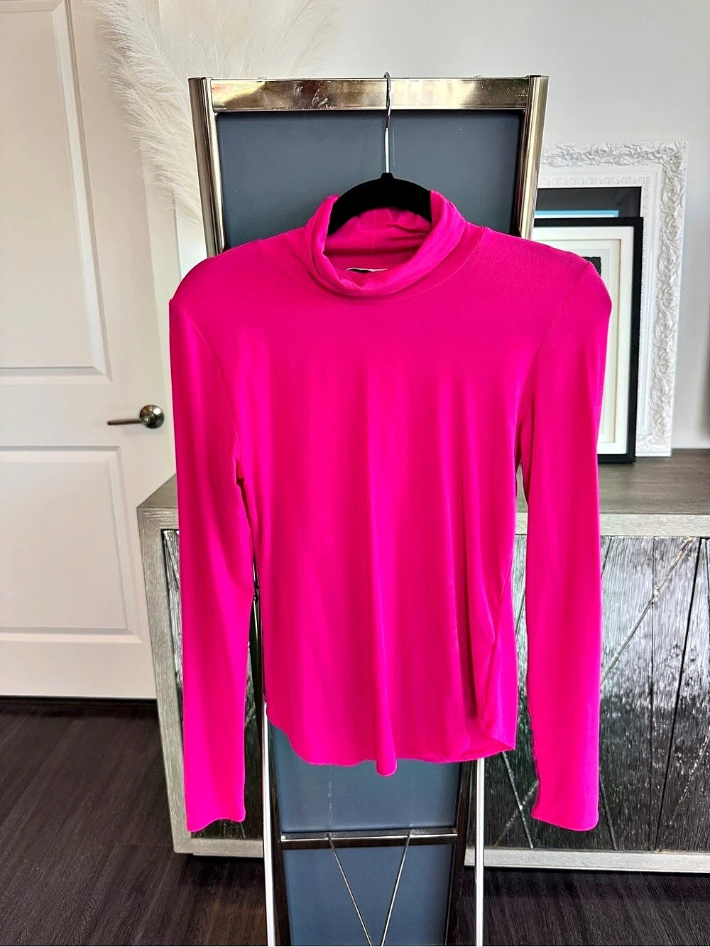 Pink Babaton Long Sleeve Mock Neck Turtle Neck Medium Aritzia